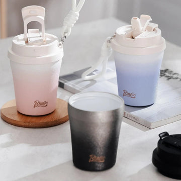 280ml Stainless Steel Insulated Travel Coffee Mug – Portable Thermal Cup with Strap | NaturalBuiltHome