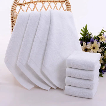 5pcs Small White Cotton Towels – Soft, Absorbent & Durable Face/Hand Towels, Machine Washable | NaturalBuiltHome