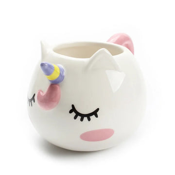 Ceramic Animal Mug – Hand-Painted 3D Unicorn Coffee & Tea Cup 450ml | NaturalBuiltHome