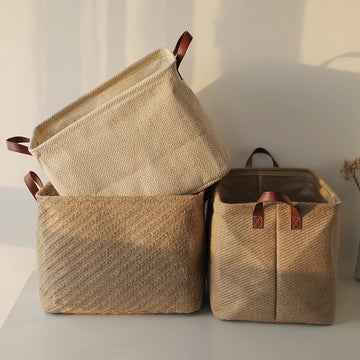 Cotton Rope Storage Basket, Grass Weaving, Magazine Storage Box, Dirty Clothes Basket, Flower Pot, Sorting