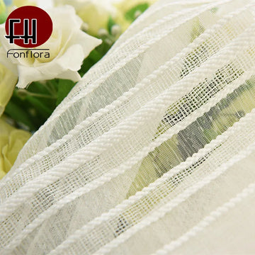 Window Curtains, Tulle, Sheer, Cortinas, Curtains for living room, Partition, Home Interior, White, Striped, Drapes for Bedroom