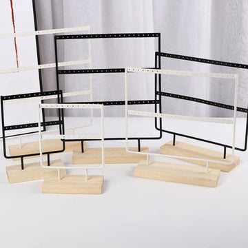Metal & Wood Jewelry Display Stand – Earring, Necklace & Pendant Holder Organizer | NaturalBuiltHome
