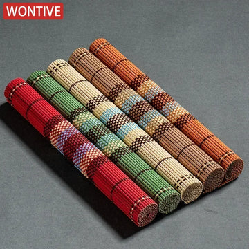 1pc Bamboo Placemat Coaster Japanese Style Anti-scalding Waterproof Multifunctional Eco-Friendly Non-Slip Table Pads Kitchen Mat