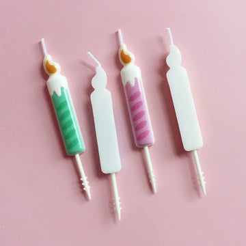 Ins style cartoon birthday cake candles, baby's one year old decoration party, children's cake, digital candles