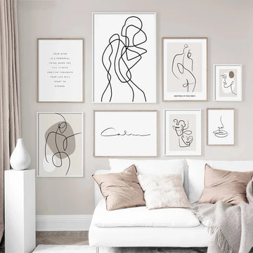 Abstract Posters Minimalist Wall Art Canvas Painting Line Body Face Art Prints Nordic Wall Pictures For Living Room Decoration