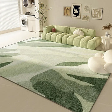 Carpet for Living Room Nordic Modern Green Large Area Coffee Table Rug Bedroom Bedside Plush Fluffy Floor Mat Alfombra 거실 카펫