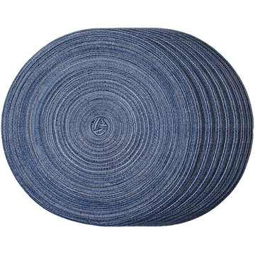 4/6/8pcs Round Braided Placemats Set Round Table Mats for Dining Tables Natural Woven Heat Resistant Place mats 15 Inch