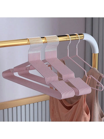 10/20/50pcs-Metal Seamless Anti Slip Clothes Hanger Is Durable and Sturdy Saving Home Space