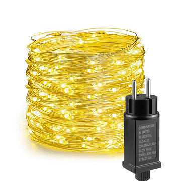 10M-100M LED Light String Copper Wire Garland Fairy Light 110V 220V Waterproof Outdoor Garden Party Wedding Christmas Decoration