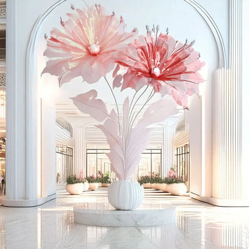 150CM Artificial Flower Wedding Decoration Prop Gauze Flower Set Window Display Home Decoration Floor To Ceiling Large Flower
