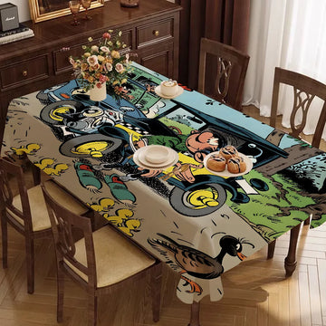 Gaston Lagaffe Home Tablecloths Dining Decoration And Rectangular Table Accessories Waterproof Cloth Anti-stain