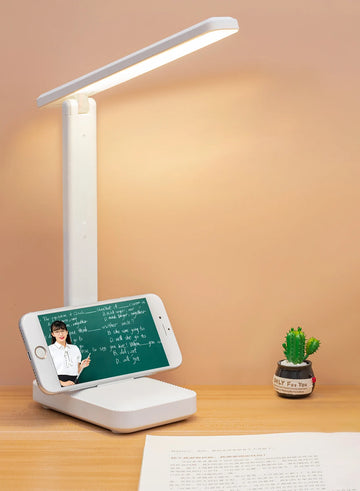 3 Color Modes,Stepless Dimming,LED Desk LampRechargeable, Eye-Caring Touch Control With USB Charging Table Lamp for Home, Office