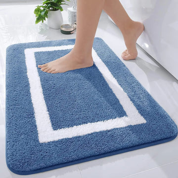 Kitinjoy Absorbent Bath Mat Bathroom Rug Shower Non-Slip Bedroom Wash Carpet Soft Thick Living Room Plush Foot Mat Floor Decor