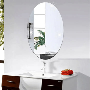 1pc Acrylic Mirror Wall Sticker Bathroom Living Room Wardrobe Bedroom Self-adhesive Mirror for Home Decorations