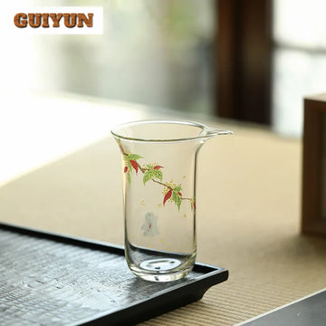 180ml Osmanthus Heat-resistant Glass Tea Pitcher Tea Divider Cha Hai Dispenser Justice Cup Fair Mug Tea Services Decoration Gift