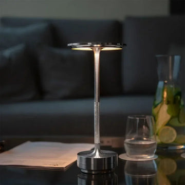 Table Lamp Touch Dimming LED Table Lamp USB Rechargeable Portable Coffee Shop Bar Retro Decoration Ambiance Night Light