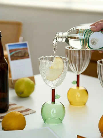 Fruit Stem Goblet Glass Cocktail Glass Wine Glass Cup Ice Cream Dessert Glass Drinking Glasses