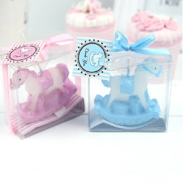 10PCS Rocking Horse Candle Favors for Baby Shower Kids Birthday Gifts Baptism Keepsake Event Anniversary Favours