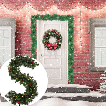 Christmas Garland Decoration Mantle Garland Xmas Holiday Indoor Outdoor Christmas Garland for Mantle