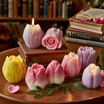 Tulip Flower Silicone Mold DIY Scented Candle Wax Mold Plaster Resin Craft Homemade Cookie Chocolate Baking Decor