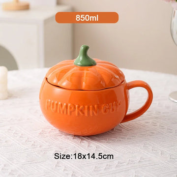 Halloween Mugs Pumpkin Tea Ceramic Coffee Cup Creative Breakfast Afternoon Household Drinking Office Home 350ml 500ml 850ml