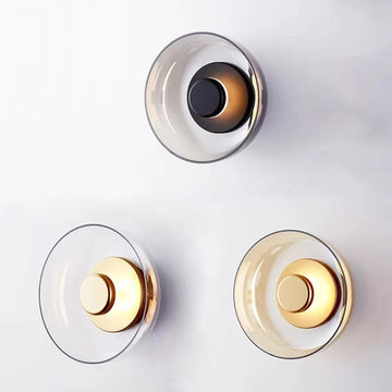 Nordic LED Glass Wall Sconces For Bedrooms Living Rooms Dining Rooms Fixtures Study Bedside Hotel Aisle Home Decorations Lustre