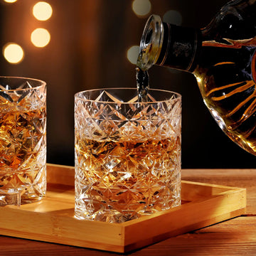 K9 Crystal Old Fashioned Glass Edo Kiriko Whisky Cup Whiskey Glasses Boss Father Husband High-end Present Wood Gift Box Coaster