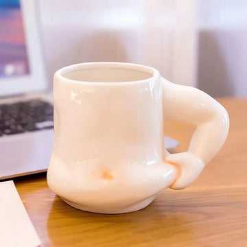 Hand Pinch Belly Mugs,Kawaii Creative Ceramic Mugs,Coffee Mugs,Personality Milk Mug Coffee Cups,Body Shape Lovely Coffee Tea Cup