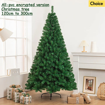 Artificial Christmas Tree PVC Encryption Thick Fir Metal Support Christmas Tree 1.2m To 3m Family Christmas Decoration Supplies