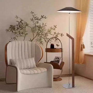 Scandinavian medieval living room sofa side suspended umbrella floor lamp Japanese wabi-sabi style bedroom decoration standing f
