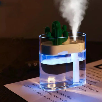 Mini Portable Cactus Bottle Caps Humidifier USB Air Purifier Anion Mist Maker Water Atomizer Humidifier for Home Bedroom