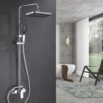 Shower Combo 12 inch Large Panel Rain Shower Head/Handheld Shower Combination Bathroom Handheld Three-mode Booster Set Bidet