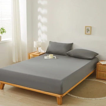 Brushed Mattress Cover Double/Queen Size Solid Color Fitted Sheet For Double Bed Anti-Mite 침대커버 200X220cm 매트리스커버 (No Pillowcase)