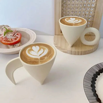 Simple Japanese Cream Coffee Mug Latte Nordic Creative Breakfast Mug Personalized Water Cup