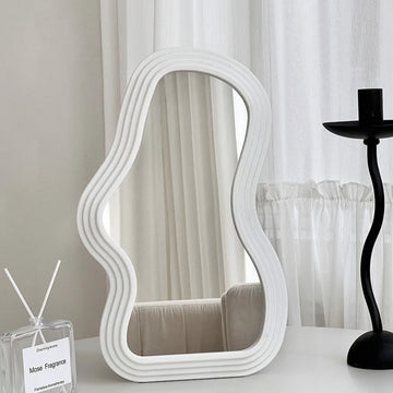 Cloud Shaped Makeup Mirror Portable Irregular Standing Mirror Wall-mounted Dressing Mirror Desk