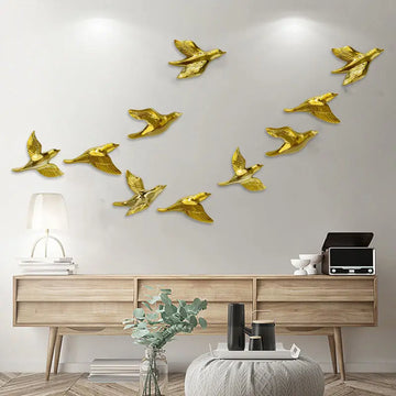 Home Decor Electroplating Wall Decoration Bird Wall Hanging Wall Sticker Living Room Decoration Wall Decoration Pendant