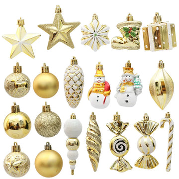 Christmas Candy Snowman Hanging Ball Mixed Shapes Christmas Tree Decoration Pendant Christmas Tree Colorful Hanging Ball