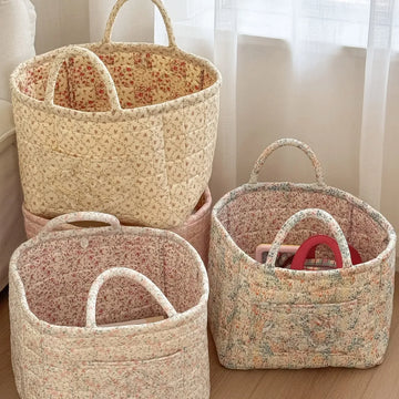 Pastoral Floral Dirty Clothes Basket | Home Use | High-Value Fashionable|Large Capacity Foldable | Youngsters's Toys and Snacks