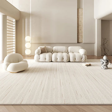 Japanese High End Cream Style Living Room Carpet Sofa Coffee Table Plain Fluffy Carpets Bedroom Bedside Minimalist Non Slip Rug