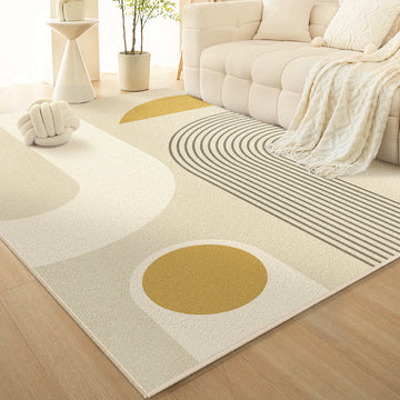 VIKAMA French Cream-Style Carpet, Living Room Sofa, Coffee Table Blanket, Anti-Slip Bedroom Bedside Floor Mat, Home Decoration