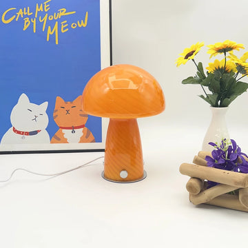 The INS Cute Style Mushroom Bedside Table Lamp is Suitable for Children's Rooms in The Bedroom and is Ideal for Sleeping at Nigh