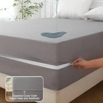 1pc 6-Sided Waterproof Mattress Protector, Dustproof Mattress Encasement with Zipper, Soft & Comfortable Mattress Cover