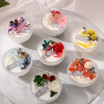 Dried Flower Aroma Candle Valentine's Day Romantic Atmosphere Creative Dried Flower Candle Gift For Friends Home Decoration