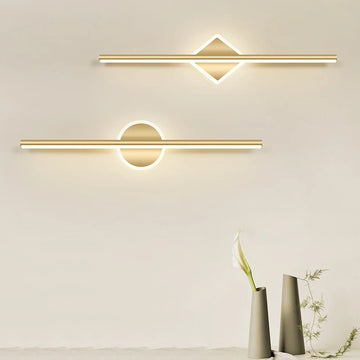 Modern LED Wall Lamp Luxury Golden Line Aluminum Sconces Used For Bathrooms Bedroom Living Rooms Study Lighting Luminaire Lustre