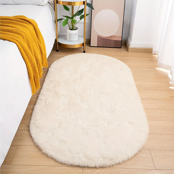 VIKAMA Grey Dense Silk Carpet Winter Warm Carpet Bedroom Bedside Rugs Living Room Sofa Carpet Long Hair Soft Floor Mat Home Dec