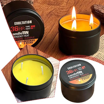 1/3Pcs Survival Candle 36 Hours Emergency Household Candles With 3 Wicks Long Lasting Candles Portable Candle For Blackouts Home