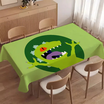 Dinosaur R-Rugrats Cartoon Reptar Table Cloth Indoor Outdoor Waterproof Decoration Rectangular Picnic Tablecloth
