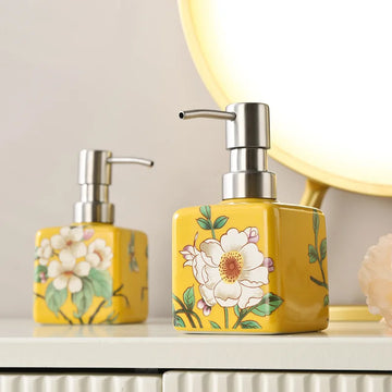 200ml soap dispenser hand wash bottle ceramic shampoo shower gel stainless steel pump head lotion bottle shampoo dispenser