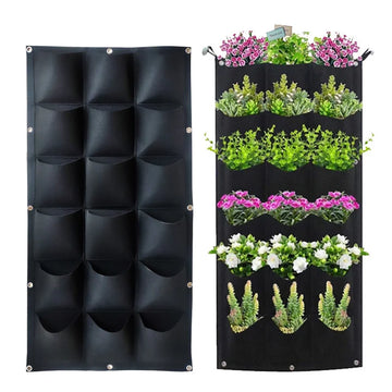 NEW Wall Hanging Pockets Planting Bags Flower Pot Home Garden Grow Bag Garden Planter Vertical Plant Pot Home Decor Flowerpot