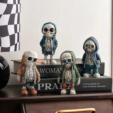 Halloween Theme Skull Dolls Resin Ornaments Characters Statues Home Creative Cool Horror Cool Room Decoration Panels Desktop